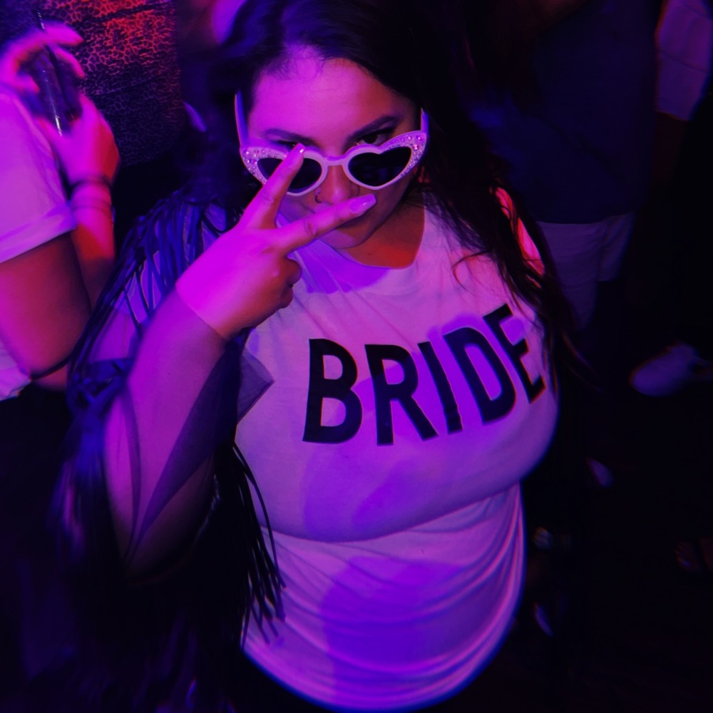 BRIDE shirt !! I used it ONCE for my brides night out
